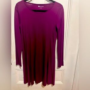 Casual long sleeve T-shirt flare dress